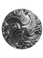 Antique silver swirled concho with screw