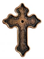 Copper cross concho with screw
