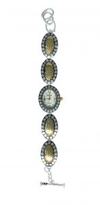 Ladies Silver & Gold Concho Style Watch
