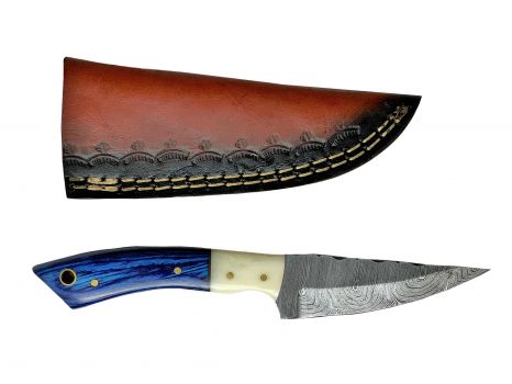 Damascus Steel Blade Knife with 3" blade