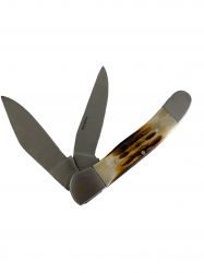 4.5" Bone handle 2 blade folding knife
