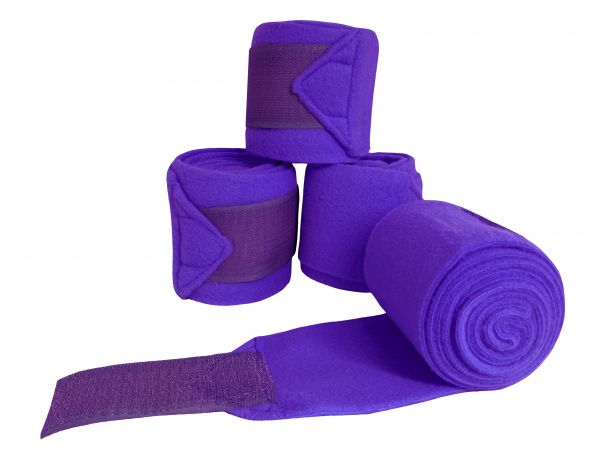 Pony fleece polo wrap. Measures 3.5" wide and 72" long. Has 2" Velcro closures. Sold in set of four #6