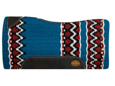 Klassy Cowgirl 28" X 30" Memory Felt Saddle Pad - red white and blue
