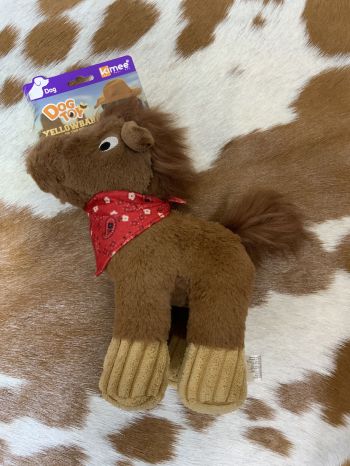 Western Plush Squeaky Dog Toy - Horse #2