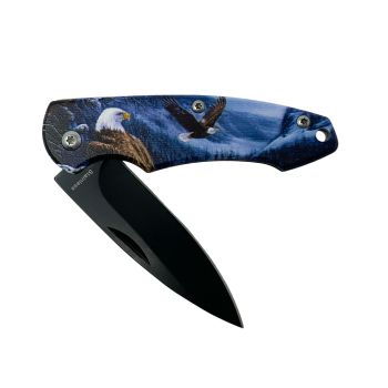 Winged Warrior Drop Point Stainless Steel Folding Knife