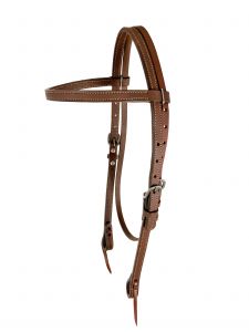 Showman Argentina cow leather browband headstall