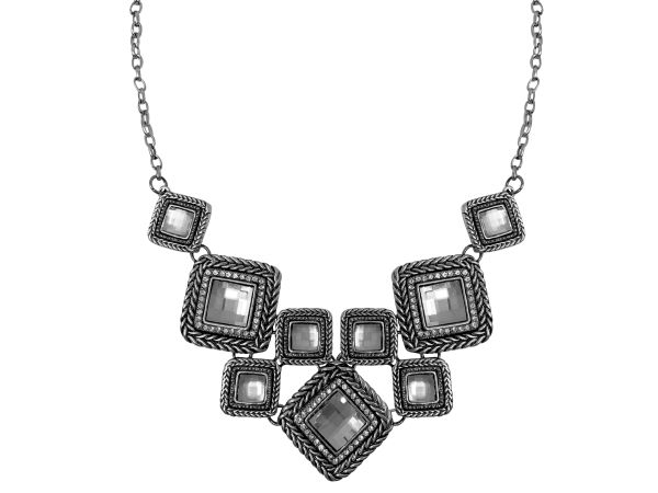 Attitude by Montana Silversmiths Western Style Large Chunky Square Necklace