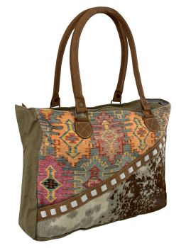 Klassy Cowgirl Southwest Brights Upcycled Tote Bag