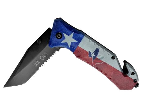 Snake Eye Tactical Rescue Style Spring Assist Knife - Texas