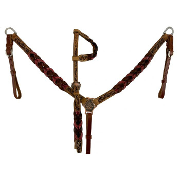 Filigree & Paisley Print Headstall and Breast Collar Sets