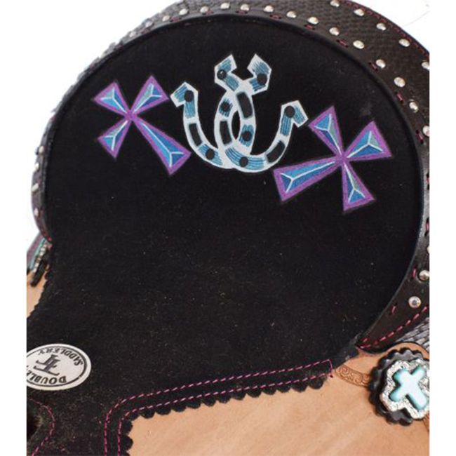 Double T Cowgirl Charm Youth Barrel Style Saddle Set - 12 Inch #4