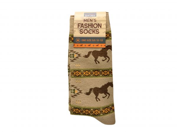 Nu Trendz Polyester Aztec Horse Print Socks, Men Shoe Size 10-13 #2
