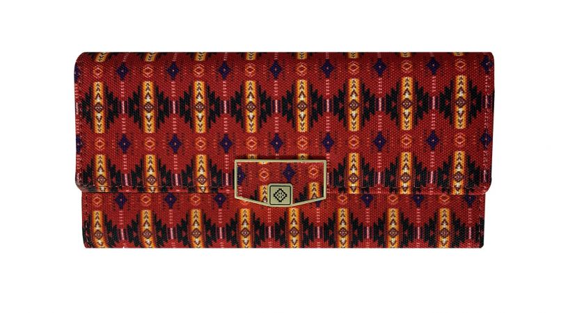 Aztec print snap closure wallet #2