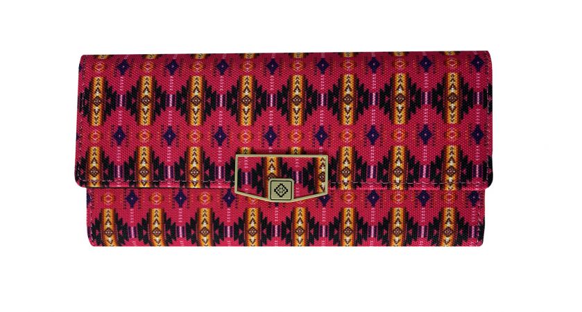 Aztec print snap closure wallet #4