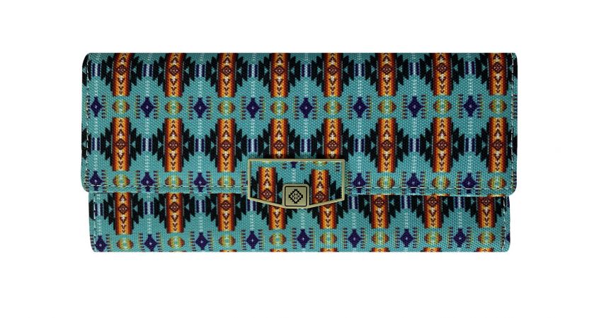 Aztec print snap closure wallet #5