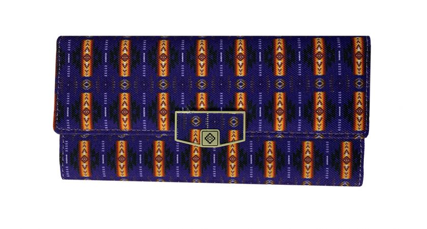 Aztec print snap closure wallet #6