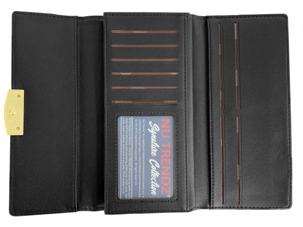 Aztec print zippered wallet with button closure #8