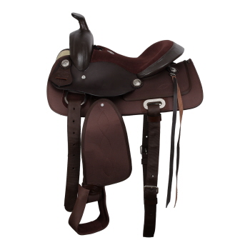 Double T Brown Synthetic Pleasure Style Saddle - 13 Inch