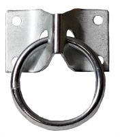Cross tie ring and plate. 1.75" stamped steel plate with 2" ring
