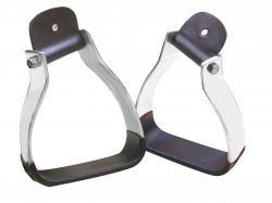 Showman Angled aluminum angled stirrups with twisted neck