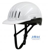 White EQUI-LITE Riding Helmet with Dial Fit System, by International Riding Helmets