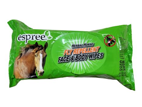 Espree Herbal Fly Repellent Horse Face and Body Wipes