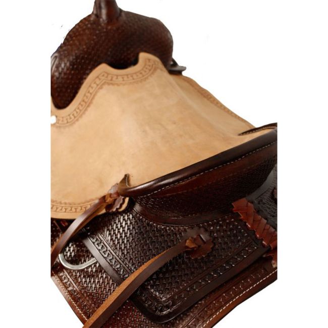 Double T Dark Timber Roper Style Saddle - 13 Inch #2