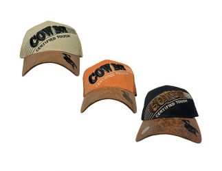 Embroidered Cowboy Certified Tough Ballcap with Bucking Horse decal