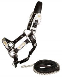 Showman Leather Mini Size Silver Show Halter