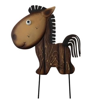 Whimsy Horse Decorative Metal Farm Stake