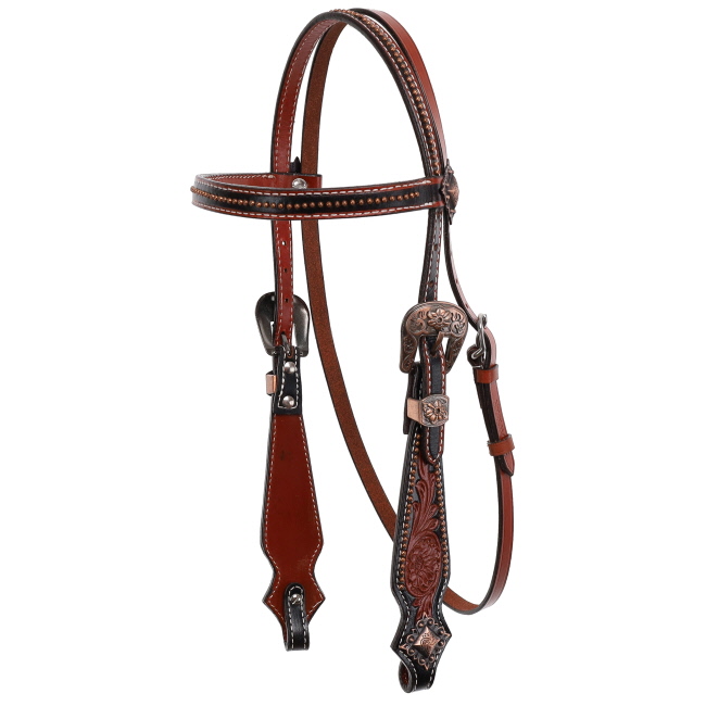 Showman Shadowed Blooms Browband Headstall and Breastcollar Set #2