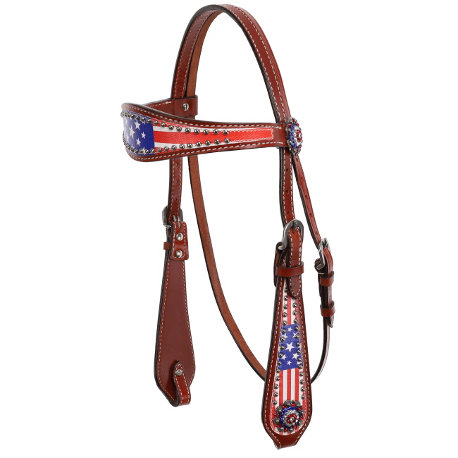 Showman American Patriot Browband Headstall and Breastcollar Set #2