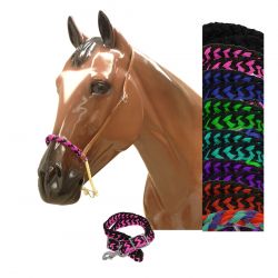 Showman Braided nylon rope noseband and nylon tie down