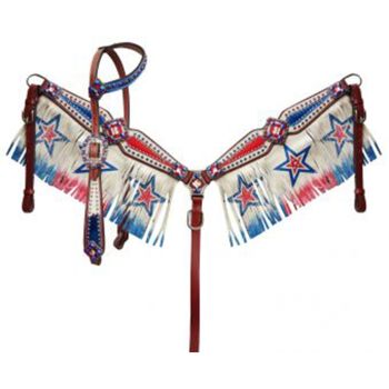 Showman Red/ White/ Blue patriotic fringe set