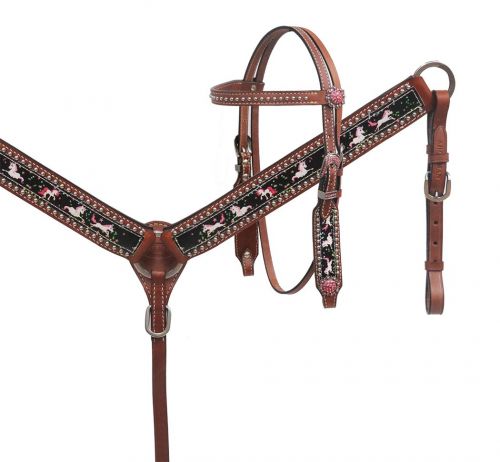 Shiloh Stables and Tack: Showman ® PONY SIZE Unicorn print headstall ...