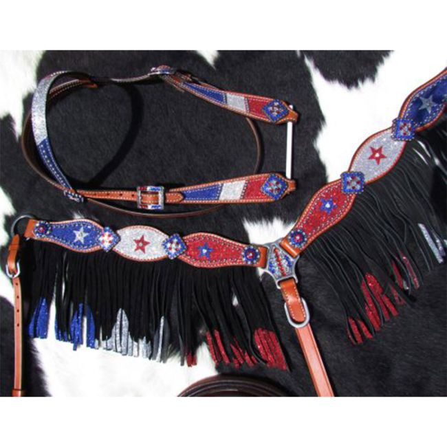 Showman Red, Silver, and Blue Glitter HS/BC Set #2