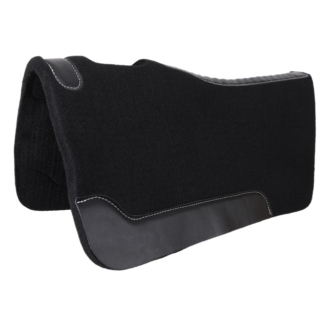32" x 32" Black Contoured Felt Saddle Pad #2