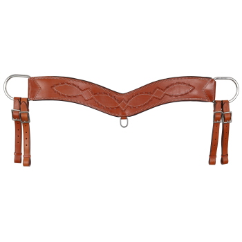 Showman Barbwire Tooled Tripping Collar