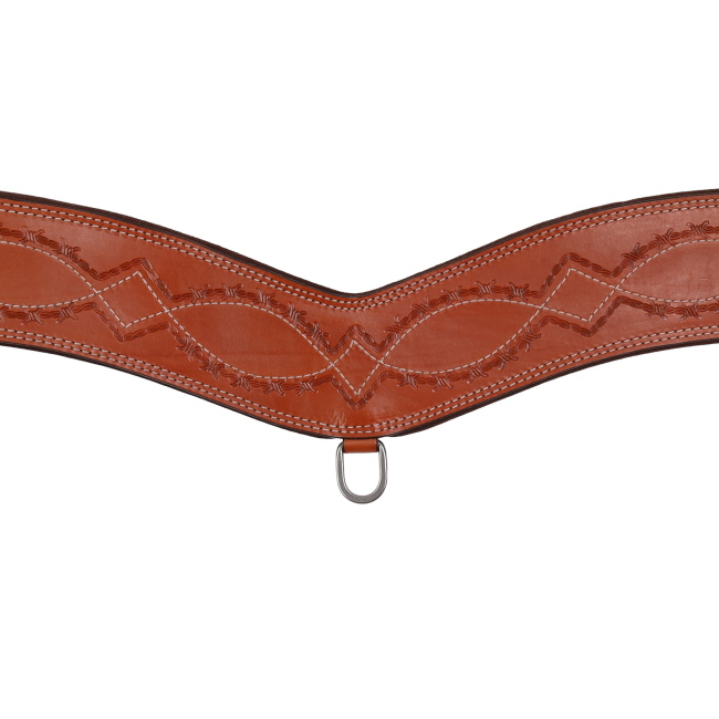 Showman Barbwire Tooled Tripping Collar #2
