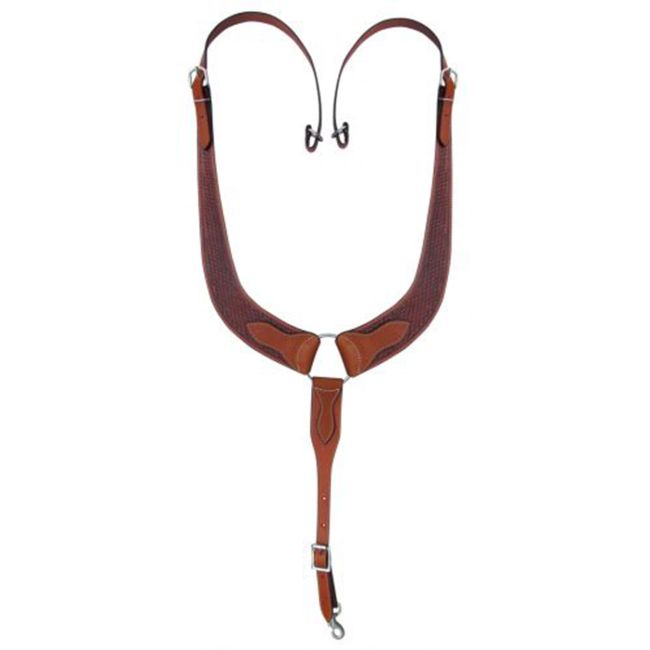 Showman Basketweave Tooled Pulling Collar