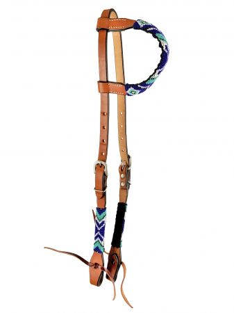 Showman Arrow Beaded one ear headstall