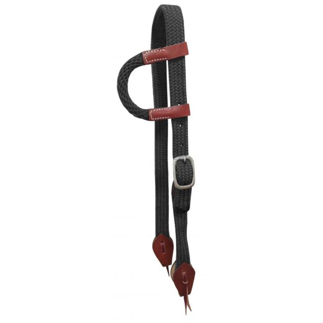 Showman Nylon One Ear Headstall with Leather Accents #2
