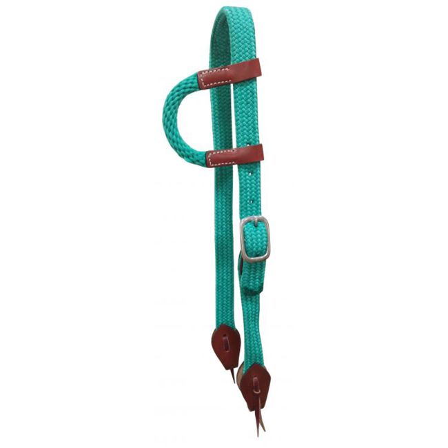 Showman Nylon One Ear Headstall with Leather Accents #4