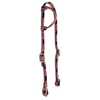 Showman American Flag Nylon One Ear Headstall
