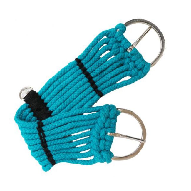 Pony&#47;Mini Teal 9-Strand Rope Girth