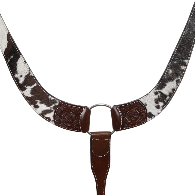 Showman Dark Leather Hair on Cowhide Pulling Collar #2