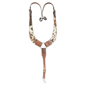 Showman Dark Leather Hair on Cowhide Pulling Collar