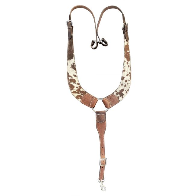 Showman Dark Leather Hair on Cowhide Pulling Collar