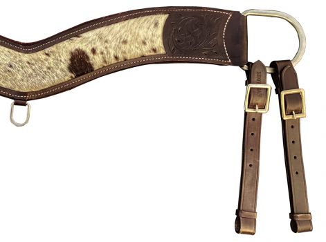 Showman Hair on Cowhide leather tripping collar #2