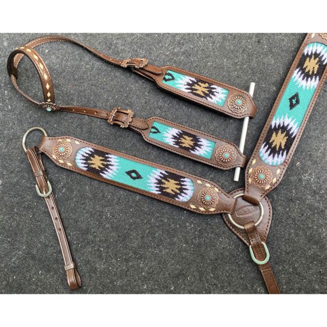 Showman Windsong Mesa One Ear Headstall and Breastcollar Set #2